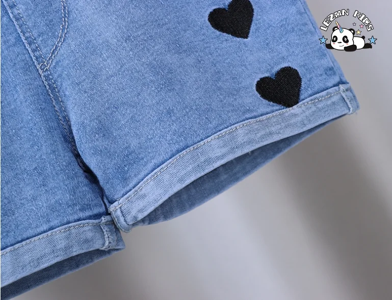 LEZONKIDS - 2024 New Available Customization Summer Elastic Waist Girls Shorts for 3 to 12T Kids